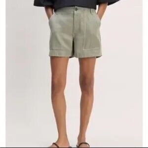 Ellor shorts - light green 100% cotton twill casual walking shorts